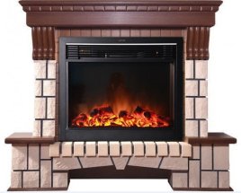 Каминокомплект Interflame Экстер средний дуб с очагом Jupiter GLS LED Black