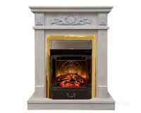 Каминокомплект RealFlame Adelaida STD/EUG WT с очагом Majestic Lux Brass S