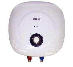 Накопительный электрический водонагреватель Haier ES10V-MQ1 над раковиной